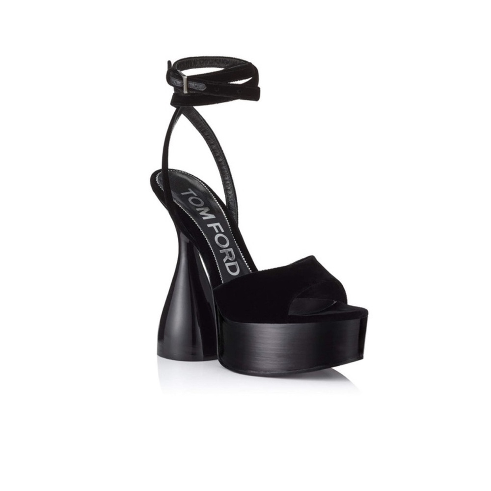 Tom ford velvet disco platform heels